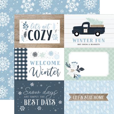 Echo Park Winter Designpapier - 6x4 Journaling Cards